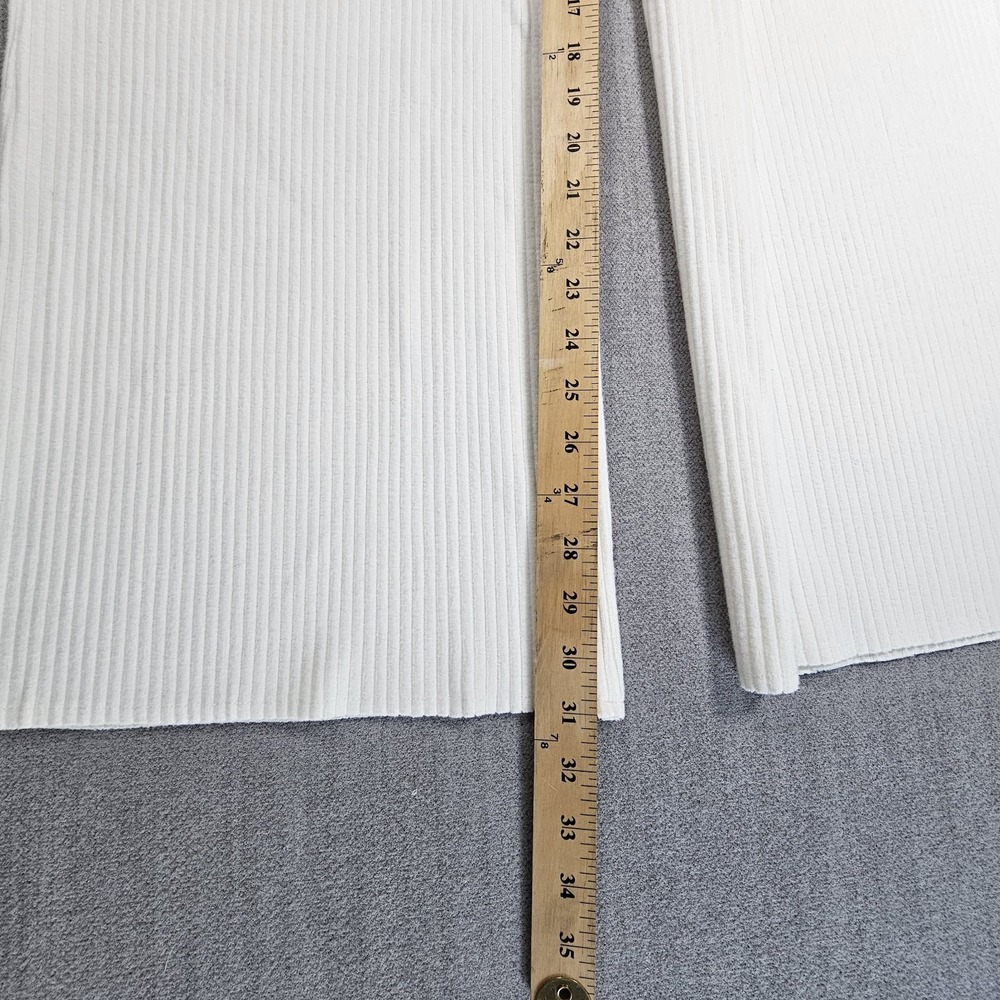 Zara Women's Off-White Knit Wide-Leg Pants High-Rise Elastic Waist Lounge - Picture 11 of 15